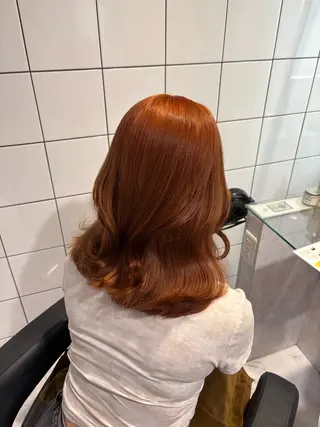 カラー 暖色カラー/オレンジ 🧡のんのヘアスタイル