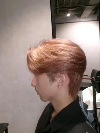 ショート カラー メンズ 韓国特化🇰🇷愁斗 センターパートパーマのヘアスタイル