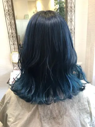 セミロング 皆巳 達郎のヘアスタイル