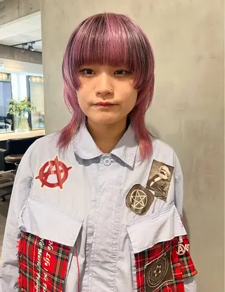 ミディアム カラー オタク特化🎀 顔まわり🎀ゆうなのヘアスタイル