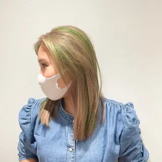 ミディアム カラー Blanche by artina川崎店所属・ゆう🫧 透明感/ハイトーンのヘアスタイル