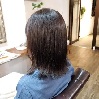 ミディアム カラー フリーランス所属・韓国ヘア レイヤー くびれヘアMATSUのヘアスタイル