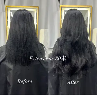 ロング カラー シールエクステ特化 ハイトーン、NANAのヘアスタイル