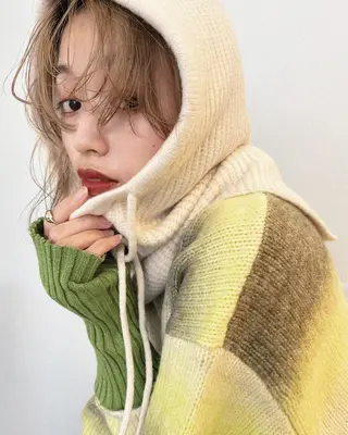 ミディアム カラー ill.所属・ill［イル］大須 ダブルカラー髪質改善のヘアスタイル