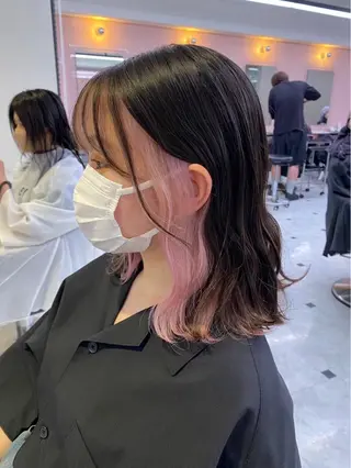 セミロング カラー 🫧韓国風透明感 ヘア🫧towaのヘアスタイル