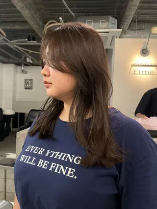 ロング カラー レイヤーパーマ、ボブ 小須田ゆあのヘアスタイル