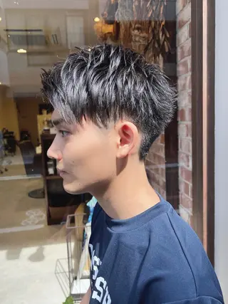 ショート メンズ ✨ミニモ限定価格◎ ブリーチ無しカラーのヘアスタイル