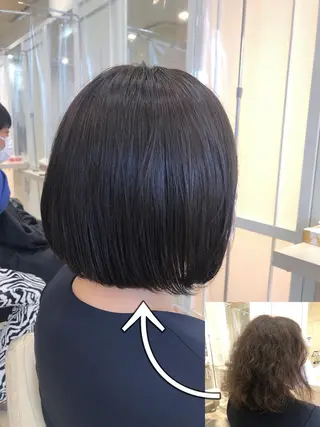 ショート カラー パーマ 須賀 一美のヘアスタイル