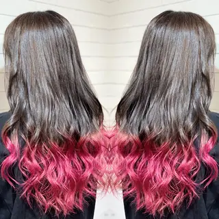 ロング カラー ヘアアレンジ 髪質改善×ハイトーン 中田啄也のヘアスタイル