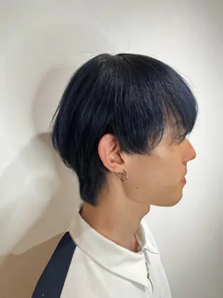 カラー メンズ ケアブリーチ、パーマ 田中千隼のヘアスタイル