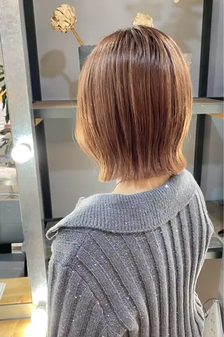 ミディアム カラー 菊地 紗矢のヘアスタイル