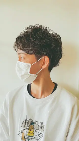 ショート パーマ メンズ 吉田 浩太郎のヘアスタイル