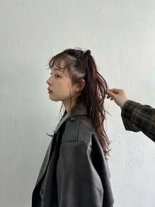 セミロング 長田 唯のヘアスタイル