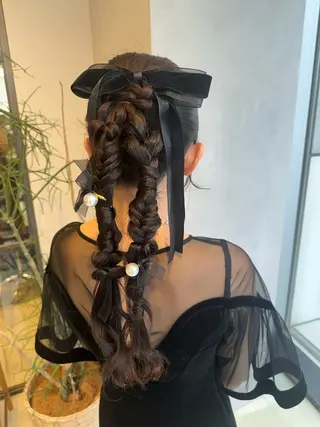 ヘアアレンジ 透明感カラー✨艶髪 制作🌱山根あゆみのヘアスタイル