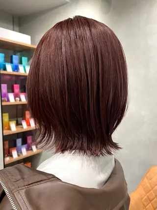 ミディアム カラー 暖色レイヤー 🥀REIRIのヘアスタイル
