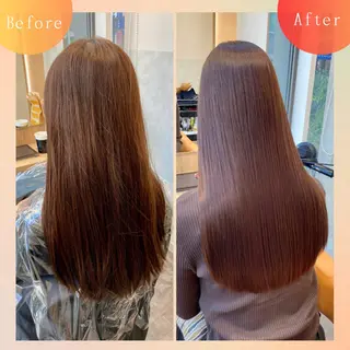 ロング 自然で柔らかい縮毛 矯正✨松尾郁哉のヘアスタイル