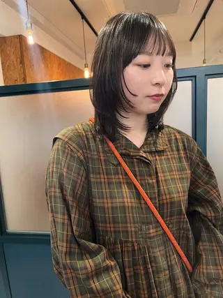 ミディアム 暖色/パーマ 🌼クニトウメイのヘアスタイル