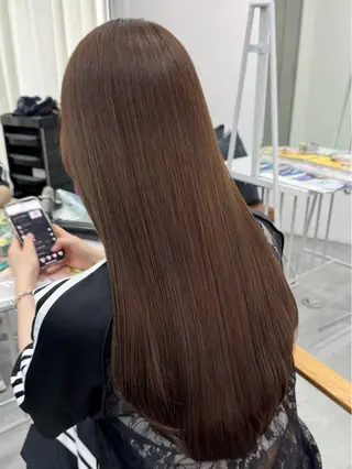 ロング カラー ヘアアレンジ ブリーチなしカラー /ベージュ/安形翔のヘアスタイル