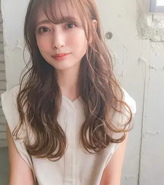 ミディアム カラー パーマ 鈴木 一貴のヘアスタイル