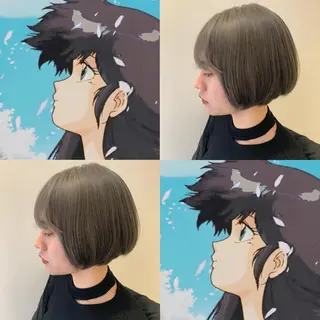 ショート カラー ハイトーン/ウルフ /小澤凌祐🦕のヘアスタイル