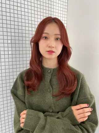 セミロング カラー 内山 湧勝/ショート パーマ特化美容師のヘアスタイル