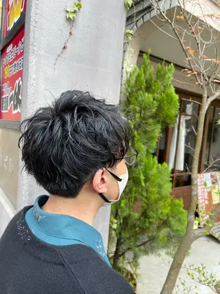 ショート パーマ メンズ ショート/ボブ アンドウ☺︎のヘアスタイル