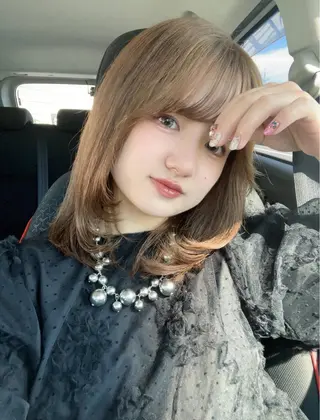 ミディアム カラー ParveMix 🌝🫧山本 玲南のヘアスタイル