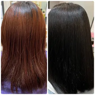 セミロング カラー まとまるツヤ髪カット ┆Naruのヘアスタイル