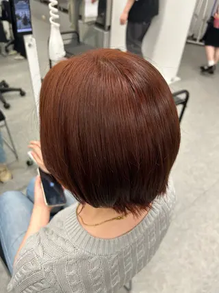 カラー 夏カラーオレンジ ヘアーひめな🫧のヘアスタイル