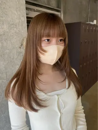 ロング パーマ/オリーブ/ 酸性ストレート/ゆなのヘアスタイル