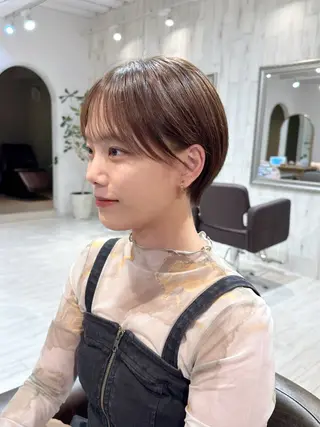 ショート 縮毛矯正/ショート/ レイヤー/畑中正敏のヘアスタイル