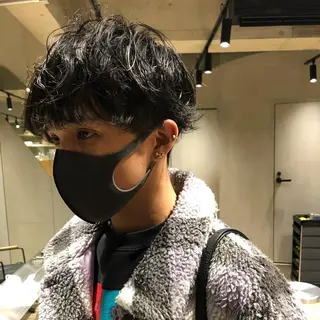 メンズ 🌈圧倒的デザイン パーマ 関和希のヘアスタイル