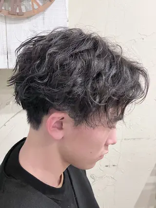 ショート パーマ メンズ メンズ特化/パーマ指 名No.1/百瀬太郎のヘアスタイル