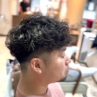 ショート カラー パーマ メンズ 💥桜木町メンズ特化 💥ルキのヘアスタイル