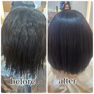 ミディアム 髪質改善カラー 清利あやなのヘアスタイル