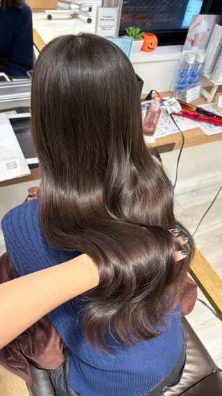 ロング カラー ヘアアレンジ 寒色/艶カラー 🐺❄️/ yuu.のヘアスタイル