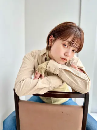 ショート あやめ【顔まわり/レ イヤー/柔らかカラ】のヘアスタイル