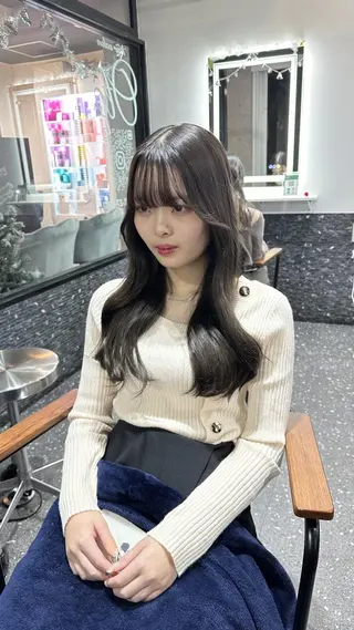 ロング 韓国風レイヤー🗝要 暗透カラー📓吉祥寺のヘアスタイル