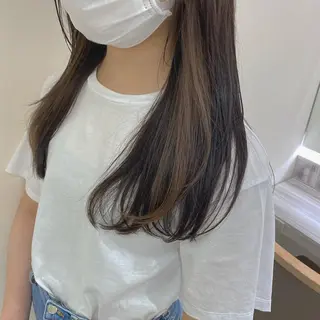 ロング 細めハイライト🩶 ボブ/レイヤーカットのヘアスタイル