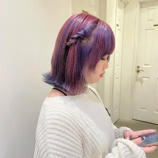 ミディアム カラー エクステ/ハイトーン 🐏☁️miminaのヘアスタイル