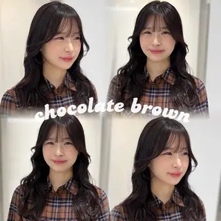 セミロング カラー ヘアアレンジ 大人girly／ 銀座RINOSEのヘアスタイル