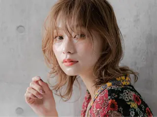 ミディアム カラー パーマ POCKET 高崎店🇰🇷のヘアスタイル