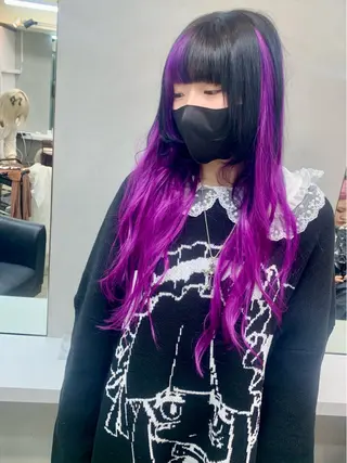 セミロング カラー ヘアアレンジ 個性爆弾💣 ダブルカラー/ゆかのヘアスタイル