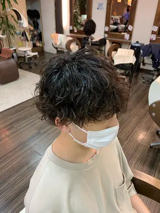 ショート パーマ 美容室soi所属・メンズ特化/石田 凱土のヘアスタイル