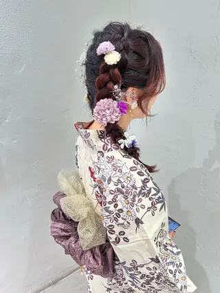 ヘアアレンジ 艶カラー🌸アレンジ 🌹Sally🕊️のヘアスタイル