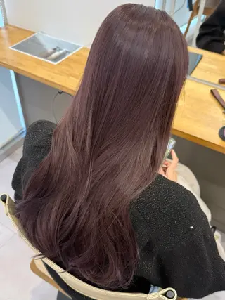 ロング カラー るな🎀 銀座暖色カラー🌈♡のヘアスタイル