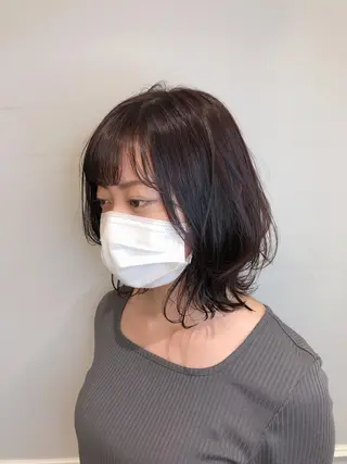 ミディアム 似合わせ艶髪カラー ❤️ハダユミのヘアスタイル