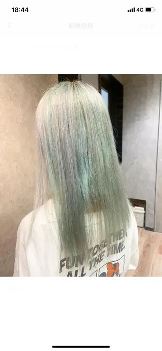 カラー ハイトーンエフェクト ブリーチいち丸のヘアスタイル