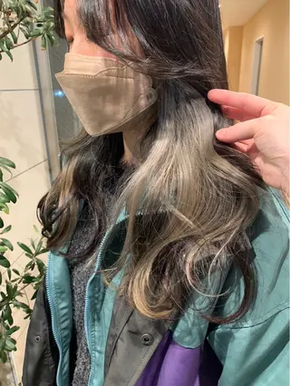 ロング カラー かとう りなのヘアスタイル