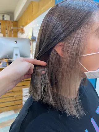 ショート カラー KANA/ボブ/ インナーカラー/艶髪のヘアスタイル